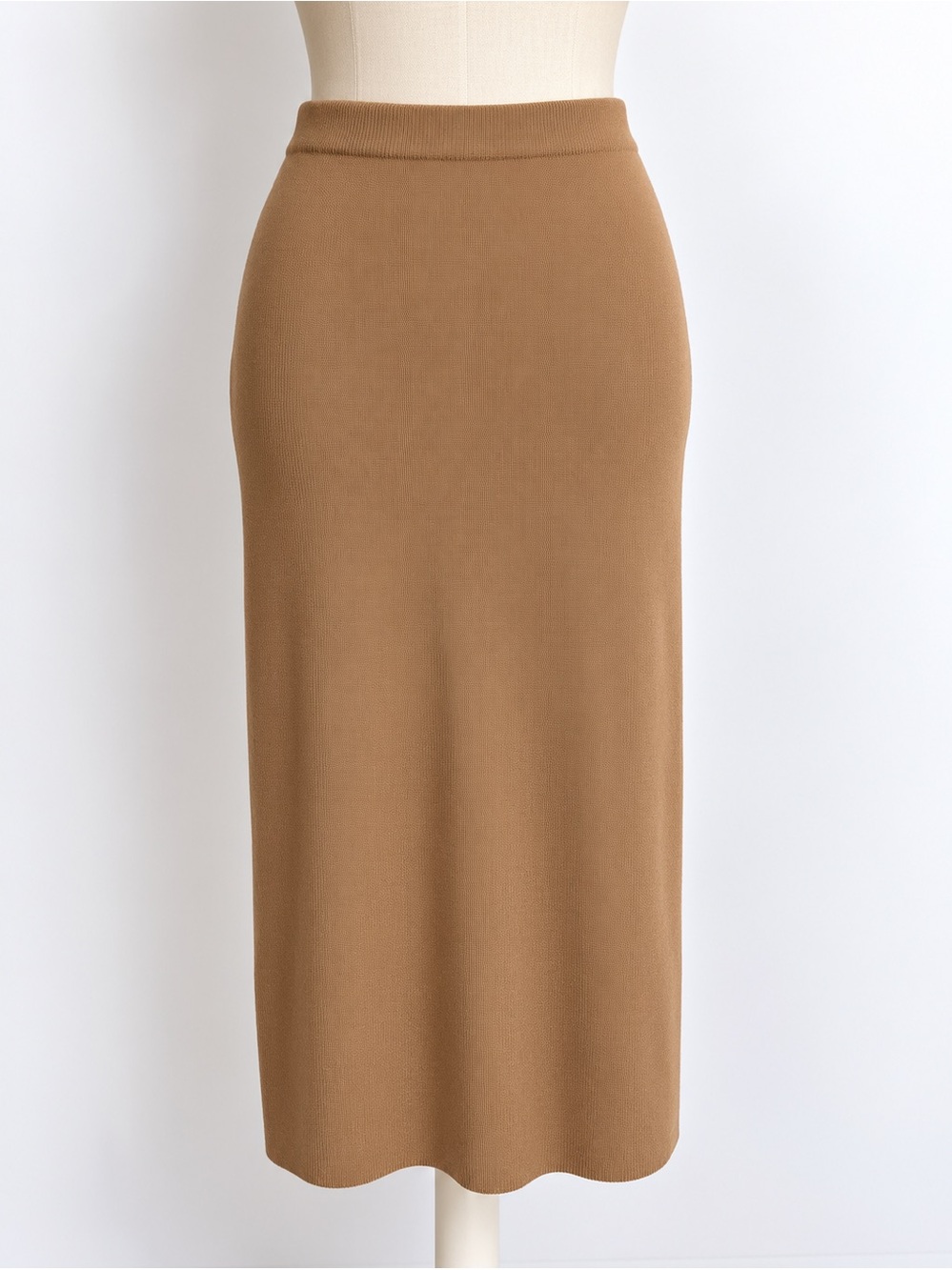 Merona Camel Brown Knit Maxi Skirt Size S Made in Japan